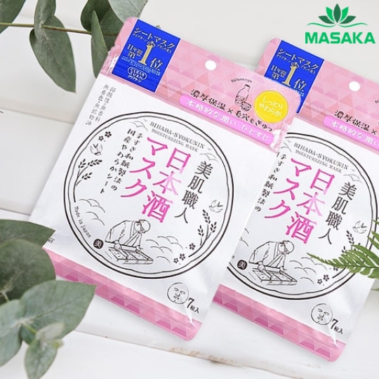 MẶT NẠ DƯỠNG ẨM DA CHỨA CHIẾT XUẤT RƯỢU SAKE BIHADA-SYOKUNIN CLEAR TURN