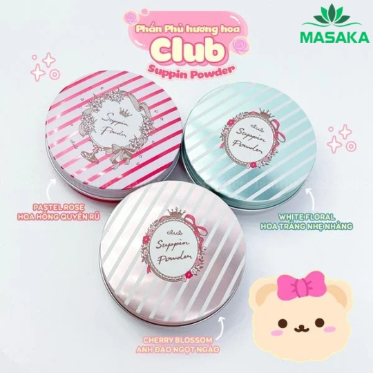 PHẤN PHỦ DƯỠNG DA CLUB SUPPIN POWDER B HƯƠNG HOA ANH ĐÀO