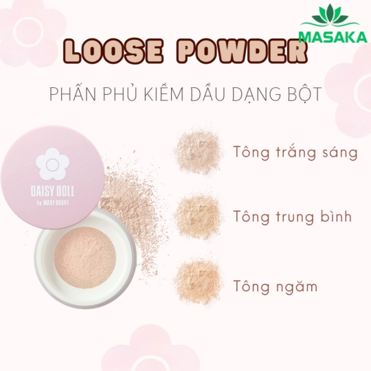 PHẤN PHỦ KIỀM DẦU DẠNG BỘT DAISY DOLL 02 (MÀU GLOW)