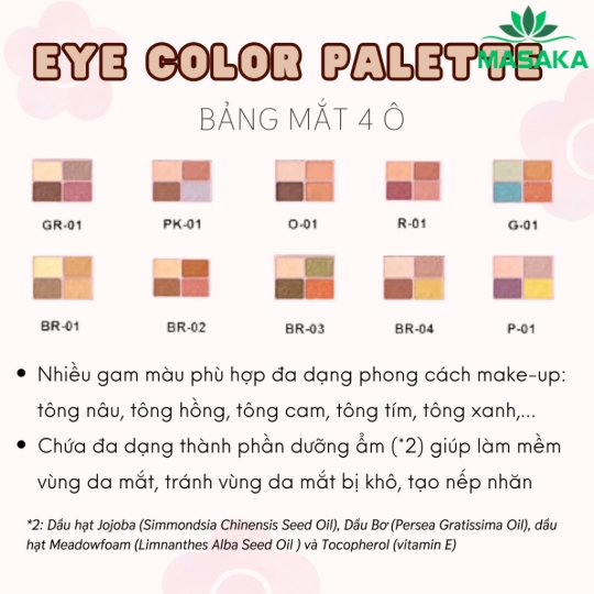 BẢNG PHẤN MẮT DAISY DOLL O-01 (BABY ORANGE)  