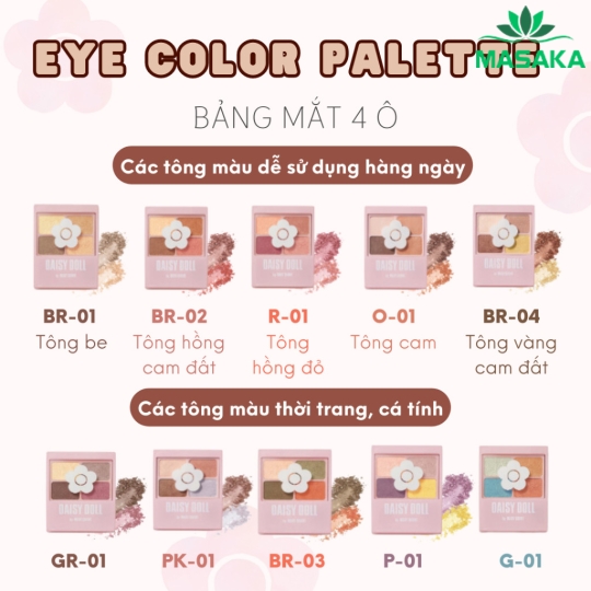 BẢNG PHẤN MẮT DAISY DOLL O-01 (BABY ORANGE)  