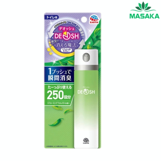 XỊT KHỬ MÙI NHÀ VỆ SINH EARTH DEOSH HƯƠNG RỪNG NHIỆT ĐỚI  