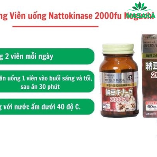 THỰC PHẨM BẢO VỆ SỨC KHỎE NATTOKINASE 2000FU - NOGUCHI NHẬT BẢN 