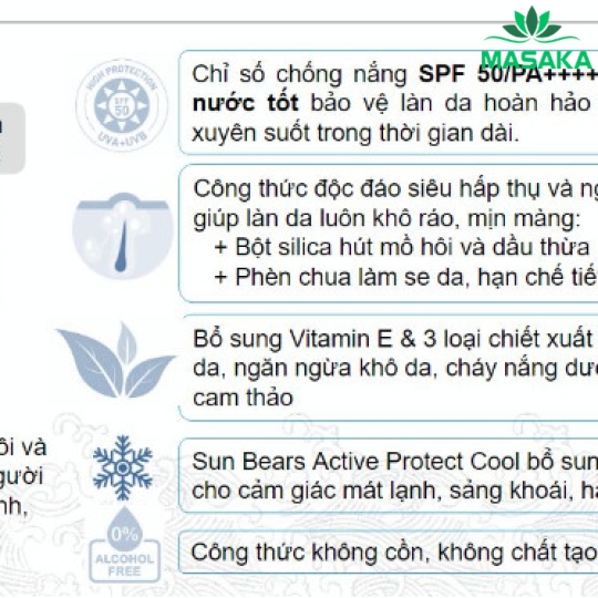 KEM CHỐNG NẮNG CHỐNG THẤM NƯỚC, LÂU TRÔI MÁT LẠNH OMI SUNBEARS SPF 50+ PA++++ - OMI BROTHERS