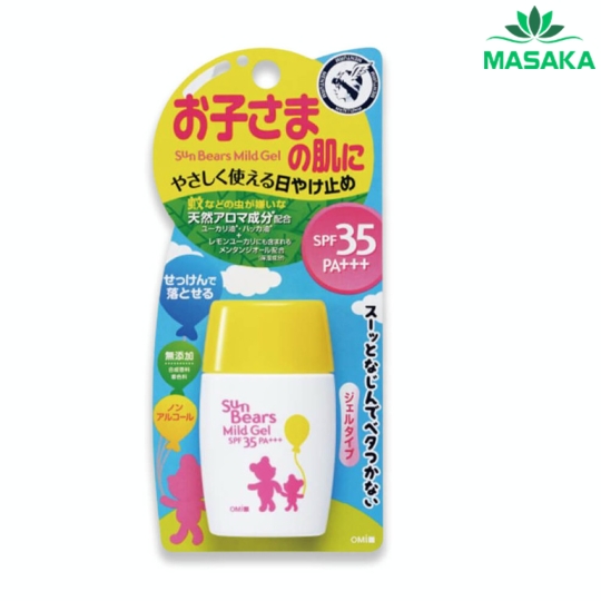 GEL CHỐNG NẮNG LÀNH TÍNH CHO TRẺ EM OMI SUN BEARS SPF35 PA+++ - OMI BROTHERS
