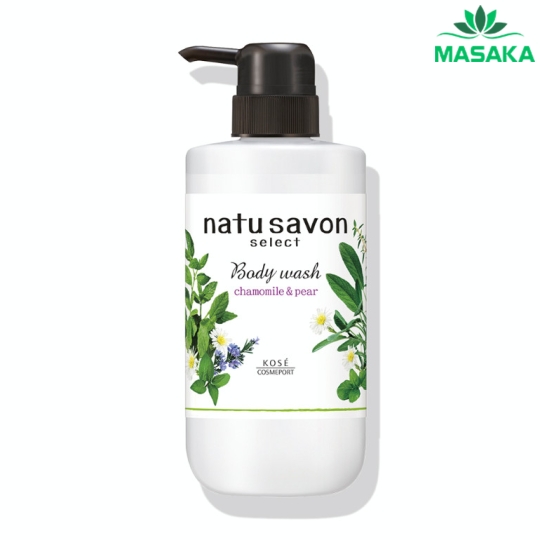 SỮA TẮM TẠO BỌT LÀM MỀM MỊN DA SOFTYMO KOSÉ NATU SAVON HƯƠNG HOA CÚC VÀ LÊ (CHAI 500 ML)