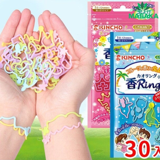 VÒNG ĐEO CHỐNG MUỖI, ĐUỔI CÔN TRÙNG HƯƠNG HOA THIÊN NHIÊN KINCHO NHẬT BẢN