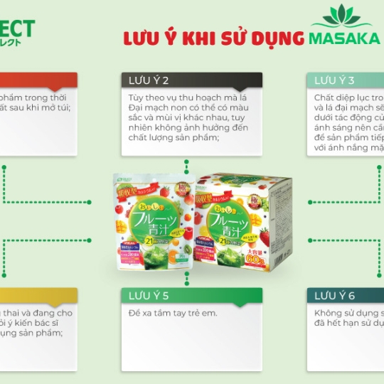 BỘT LÁ ĐẠI MẠCH NON, RAU XANH VÀ TRÁI CÂY YUWA (HỘP 20 GÓI)