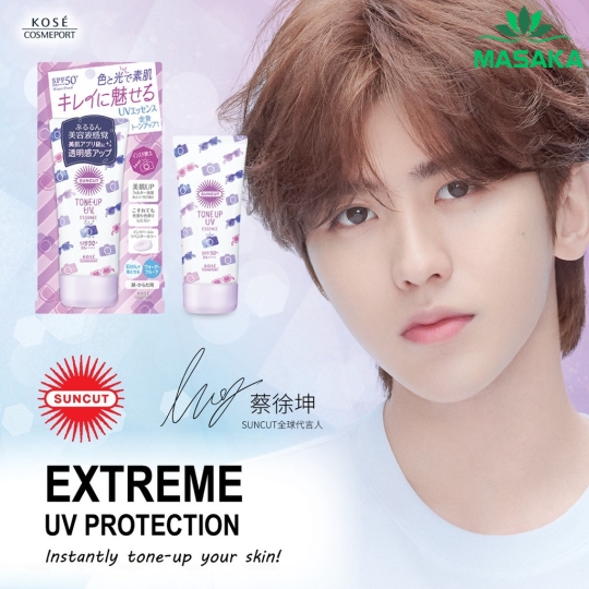 TINH CHẤT CHỐNG NẮNG NÂNG TONE TRONG SUỐT SUNCUT