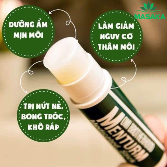 SON DƯỠNG ẨM BẠC HÀ DÀNH CHO MÔI KHÔ VÀ NỨT NẺ OMI BROTHERHOOD MENTURM