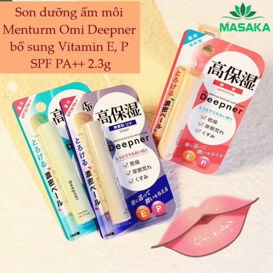 SON DƯỠNG MÔI CHỐNG NẮNG OMI MENTURM DEEPENER (KHÔNG MÙI)