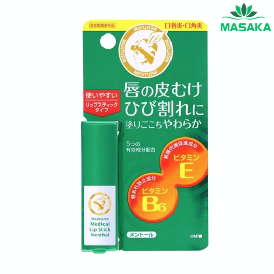 SON DƯỠNG BẠC HÀ DÀNH CHO MÔI KHÔ VÀ NỨT NẺ OMI MENTURM ( 3,2 G)