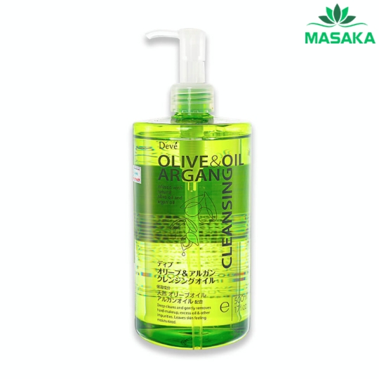 DẦU TẨY TRANG CHIẾT XUẤT DẦU OLIVE & ARGAN DEVE 500 ML