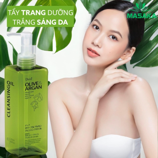 DẦU TẨY TRANG CHIẾT XUẤT DẦU OLIVE & ARGAN DEVE 200 ML