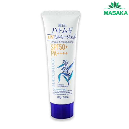 KEM CHỐNG NẮNG, DƯỠNG ẨM VÀ LÀM SÁNG DA HATOMUGI SPF50+ PA++++ (TUÝP 80)