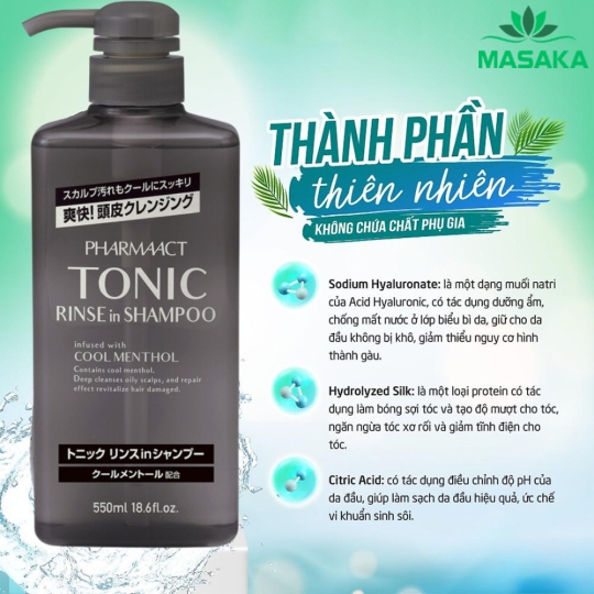 DẦU GỘI, XẢ BẠC HÀ MÁT LẠNH PHARMAACT