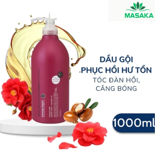 DẦU GỘI HOA TRÀ PHỤC HỒI TÓC HƯ TỔN SALON LINK (1000ML)