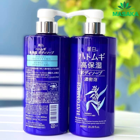 SỮA TẮM DƯỠNG ẨM SÂU VÀ LÀM SÁNG DA HATOMUGI (CHAI 600ML)