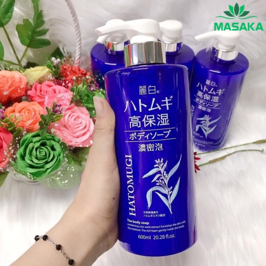 SỮA TẮM DƯỠNG ẨM SÂU VÀ LÀM SÁNG DA HATOMUGI (CHAI 600ML)