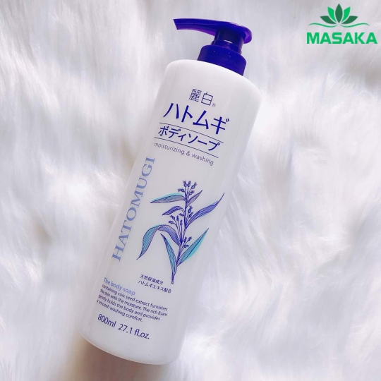 SỮA TẮM DƯỠNG ẨM VÀ LÀM SÁNG DA HATOMUGI (CHAI 800ML)