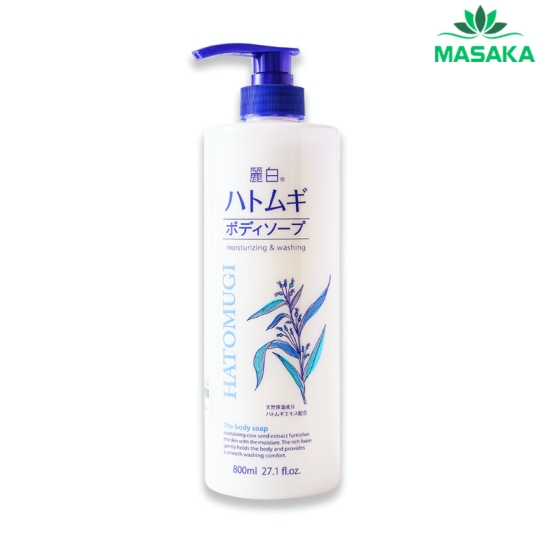 SỮA TẮM DƯỠNG ẨM VÀ LÀM SÁNG DA HATOMUGI (CHAI 800ML)