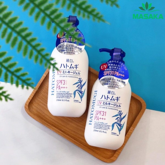 SỮA DƯỠNG THỂ CHỐNG NẮNG, DƯỠNG ẨM VÀ LÀM SÁNG DA HATOMUGI SPF50+ PA++++ (250ML)