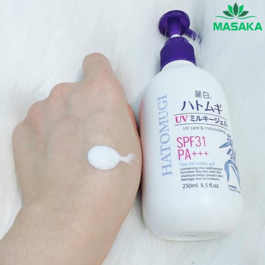 SỮA DƯỠNG THỂ CHỐNG NẮNG, DƯỠNG ẨM VÀ LÀM SÁNG DA HATOMUGI SPF50+ PA++++ (250ML)