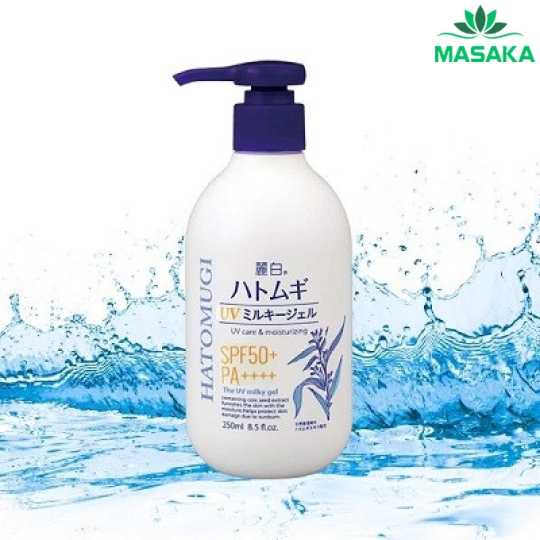 SỮA DƯỠNG THỂ CHỐNG NẮNG, DƯỠNG ẨM VÀ LÀM SÁNG DA HATOMUGI NHẬT BẢN SPF50 PA+++ (CHAI 250ML)