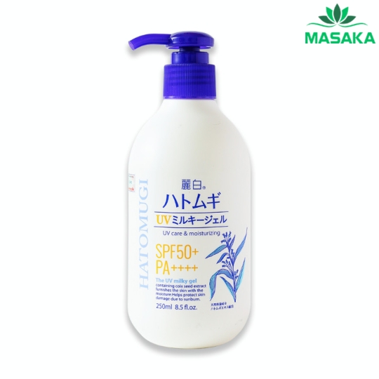 SỮA DƯỠNG THỂ CHỐNG NẮNG, DƯỠNG ẨM VÀ LÀM SÁNG DA HATOMUGI NHẬT BẢN SPF50 PA+++ (CHAI 250ML)