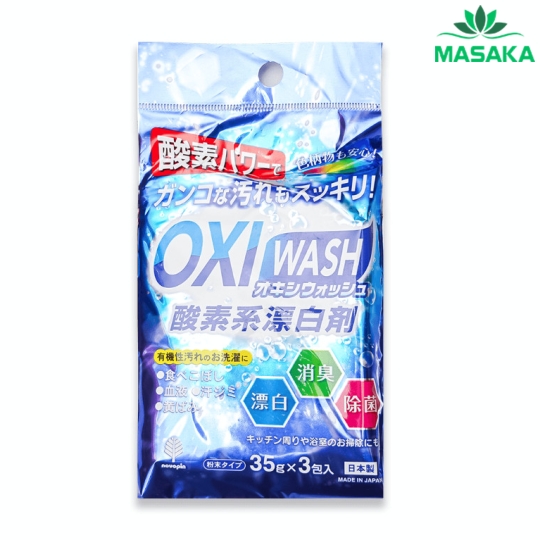 BỘT GIẶT TẨY ĐA NĂNG OXI WASH NOVOPIN - SET 03 GÓI X 35G