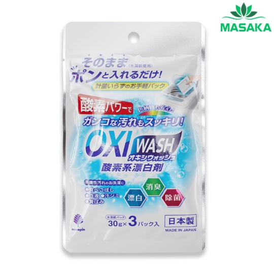 BỘT GIẶT TẨY ĐA NĂNG OXI WASH NOVOPIN (SET 03 GÓI X 30G)