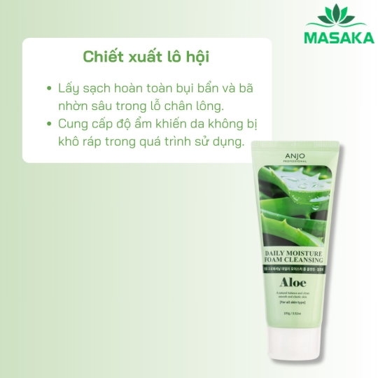 SỮA RỬA MẶT ANJO PROFESSIONAL DAILY FOAM CLEANSING ALOE