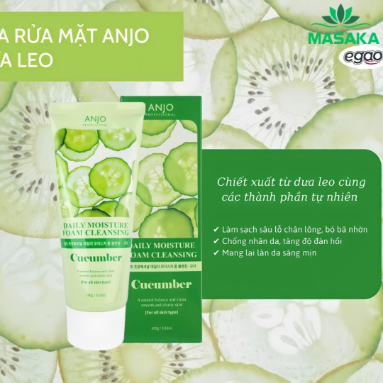 SỮA RỬA MẶT ANJO PROFESSIONAL FOAM CLEANSING CUCUMBER 