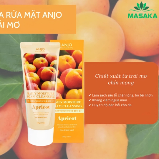  SỮA RỬA MẶT ANJO PROFESSIONAL DAILY FOAM CLEANSING APRICOT