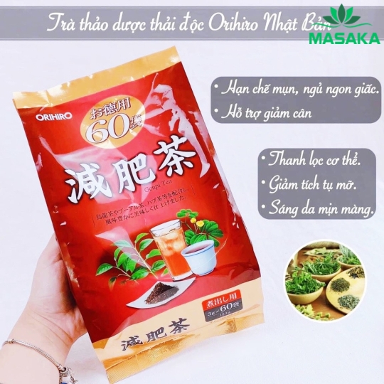 TRÀ GIẢM MỠ BỤNG GENPI ORIHIRO 60 GÓI