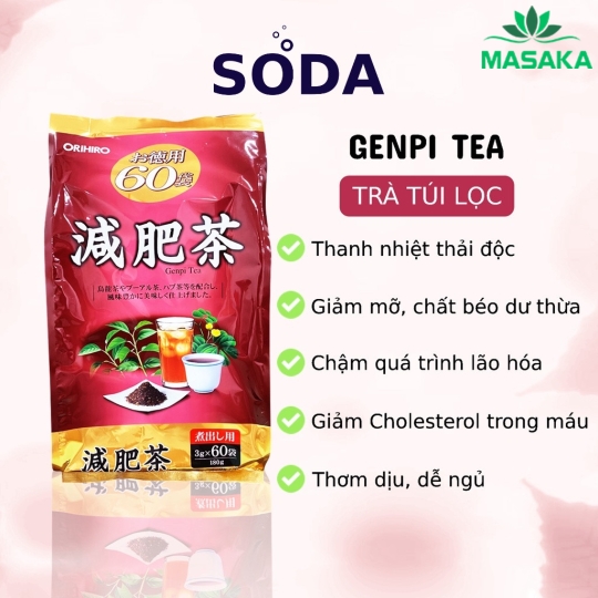 TRÀ GIẢM MỠ BỤNG GENPI ORIHIRO 60 GÓI