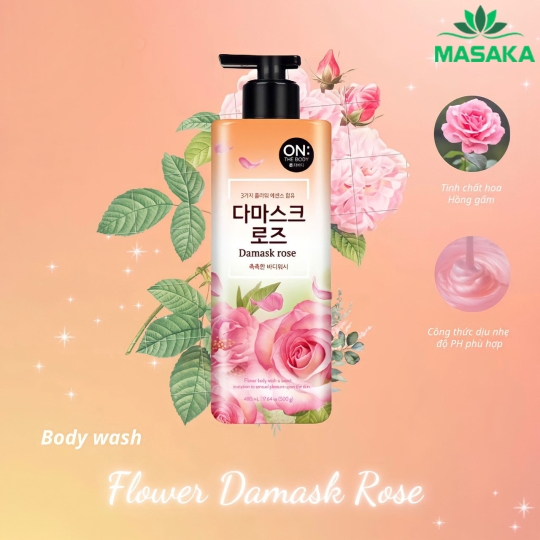 SỮA TẮM ON) FLOWER DAMASK ROSE BODY WASH 900