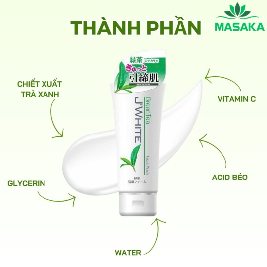 SỮA RỬA MẶT TINH CHẤT TRÀ XANH J'WHITE 200G