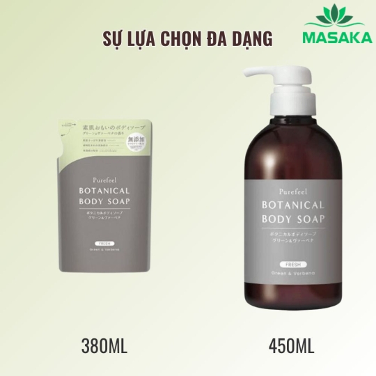 SỮA TẮM PUREFEEL BOTANICAL BODY SOAP GREEN VERBENA SCENT 450ML