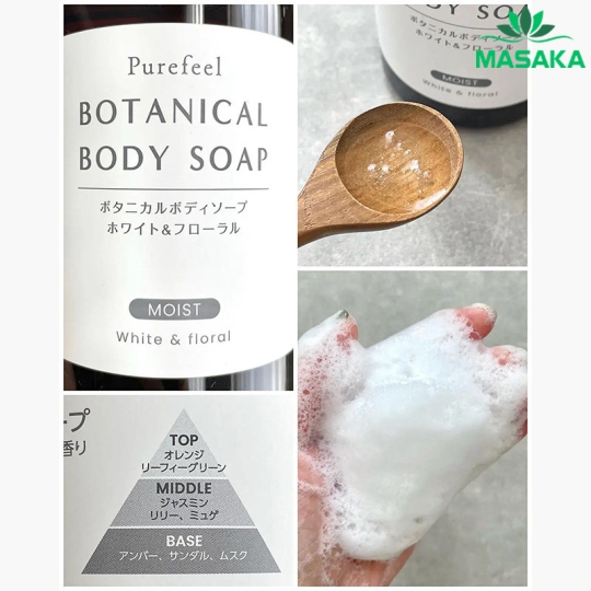 SỮA TẮM PUREFEEL BOTANICAL BODY SOAP WHITE FLORAL SCENT REFILL 380ML