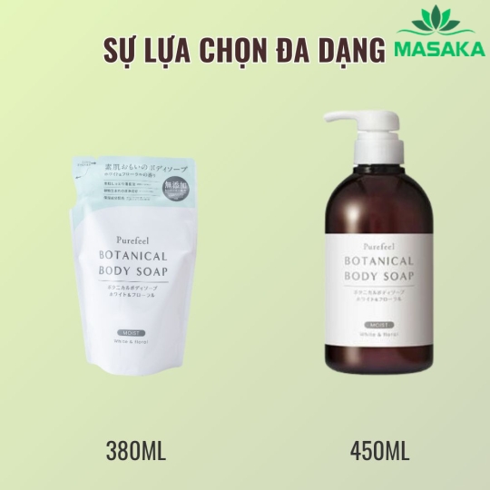 SỮA TẮM PUREFEEL BOTANICAL BODY SOAP WHITE FLORAL SCENT 450ML