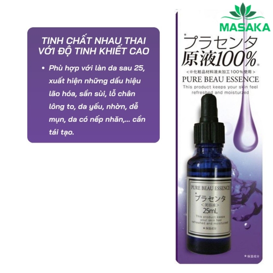 SERUM DƯỠNG DA TINH CHẤT NHAU THAI PURE BEAU ESSENCE PLACENTA