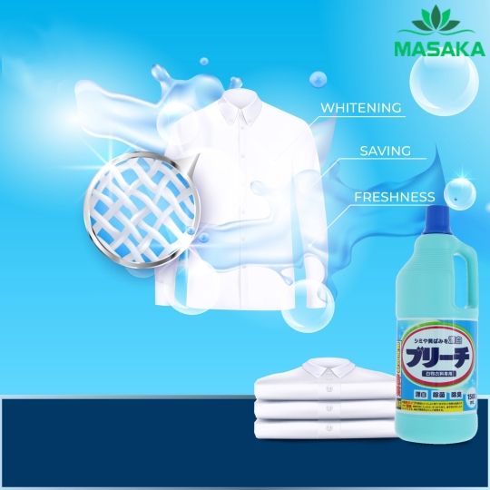NƯƠC TẨY TRẮNG QUẦN ÁO CHLORINE 1500ML