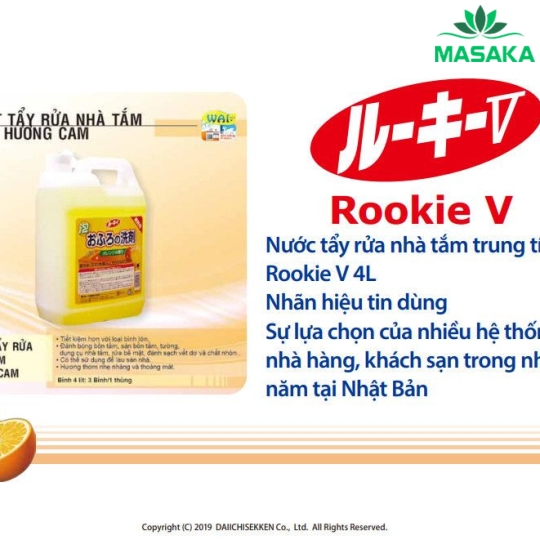 NƯỚC LAU SÀN, NHÀ TẮM WAI ROOKIE V 4L
