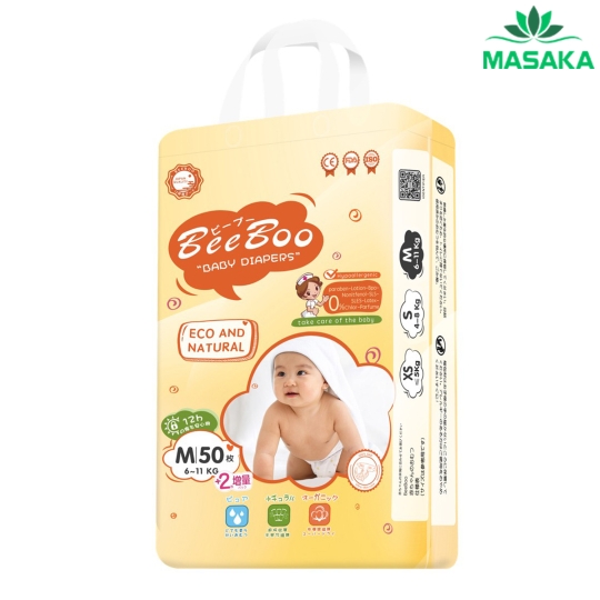 TÃ DÁN BEEBOO SIZE M 42 MIẾNG ( TỪ 6 - 11KG)