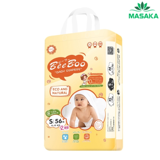 TÃ DÁN BEEBOO SIZE S 56 MIẾNG ( TỪ 4 - 8KG)