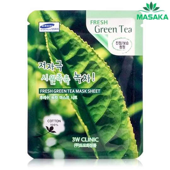 MẶT NẠ FRESH GREEN TEA MASK SHEET 3W CLINIC