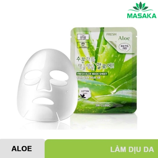 MẶT NẠ FRESH ALOE MASK SHEET 3W CLINIC