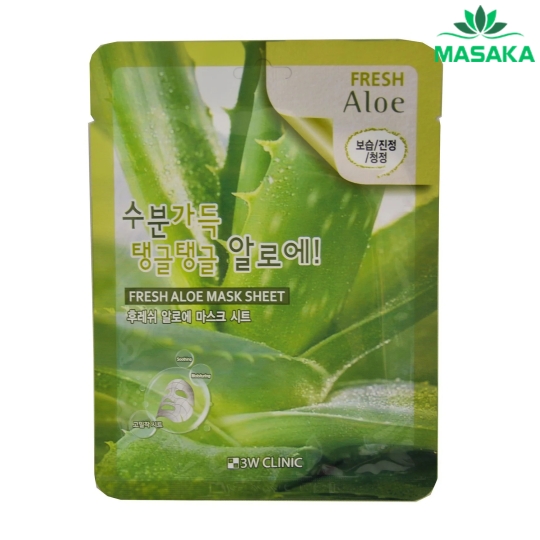 MẶT NẠ FRESH ALOE MASK SHEET 3W CLINIC
