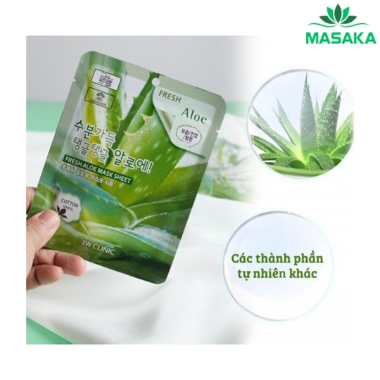 MẶT NẠ FRESH ALOE MASK SHEET 3W CLINIC